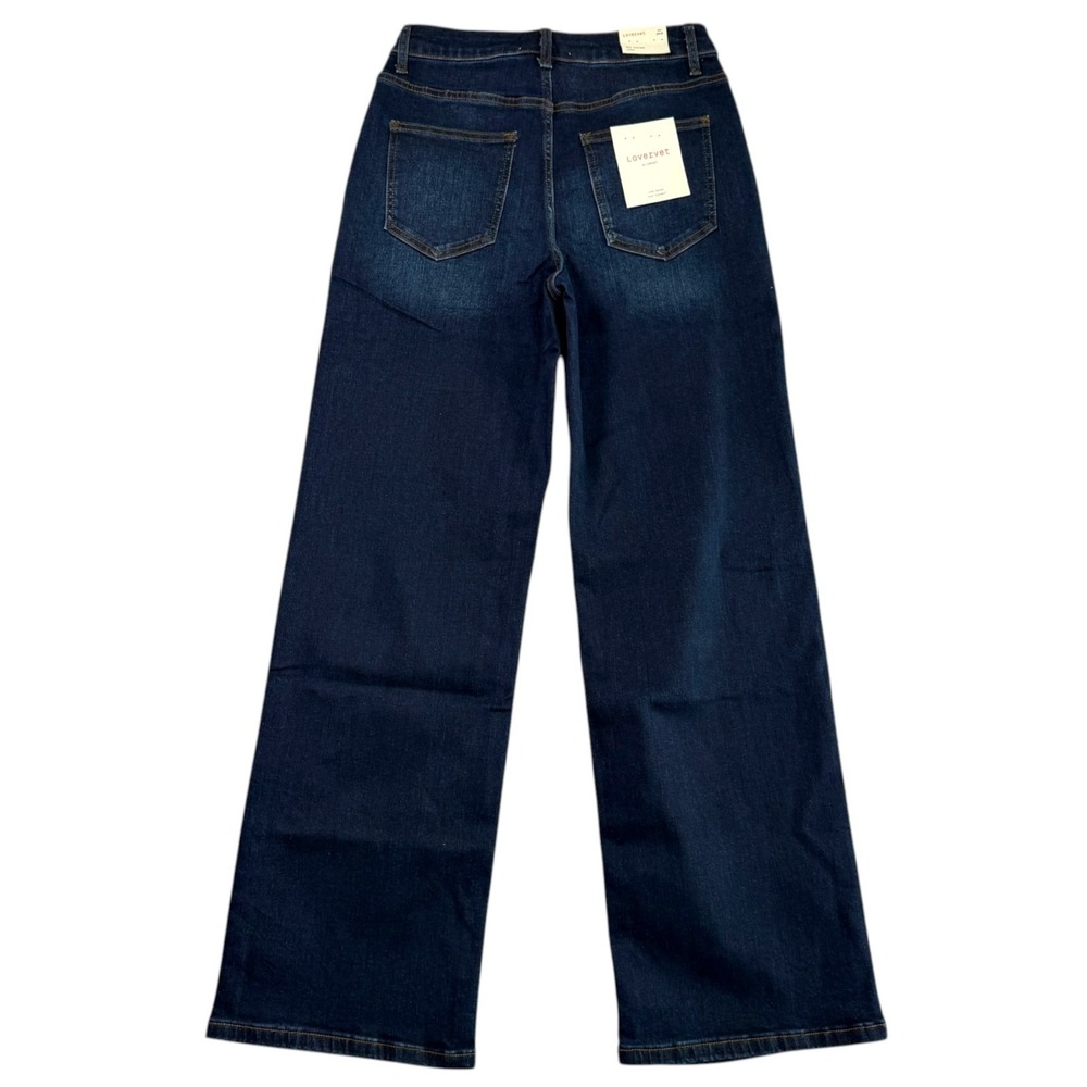 Lovervet by Vervet 90s Vintage Loose Wide Leg Jeans Sz 29/9 Dark Wash High Rise - Picture 4 of 10